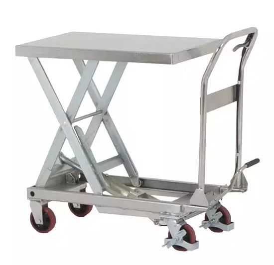 table elevatrice manuelle inox 250 kg 